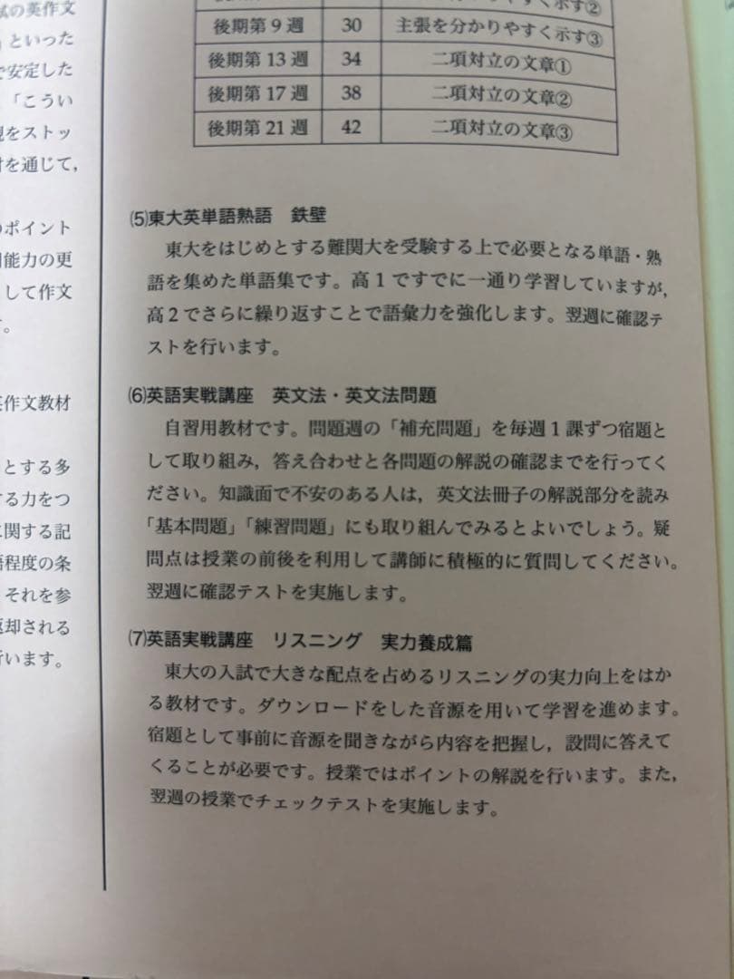 鉄緑会 2023 高2 英語 実践講座 英文法問題