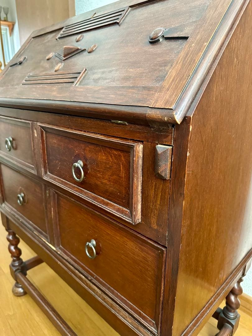 ブリティッシュスタイル/アンティーク/ライティングビューロー/