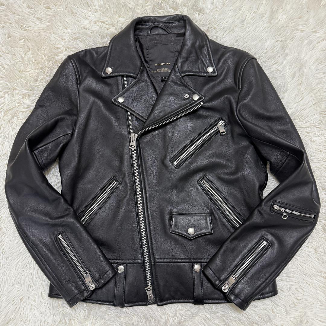 希少XL✨JACKROSE ジャックローズ ダブル ライダース ジャケット 羊革
