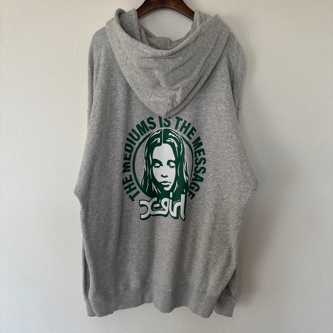 X-girl✩CIRCLE BACKGROUND FACESWEATHOODIE