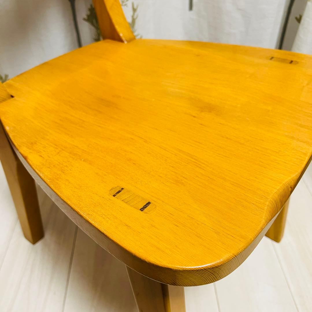 【天然木】木製ダイニングチェア 2脚セット