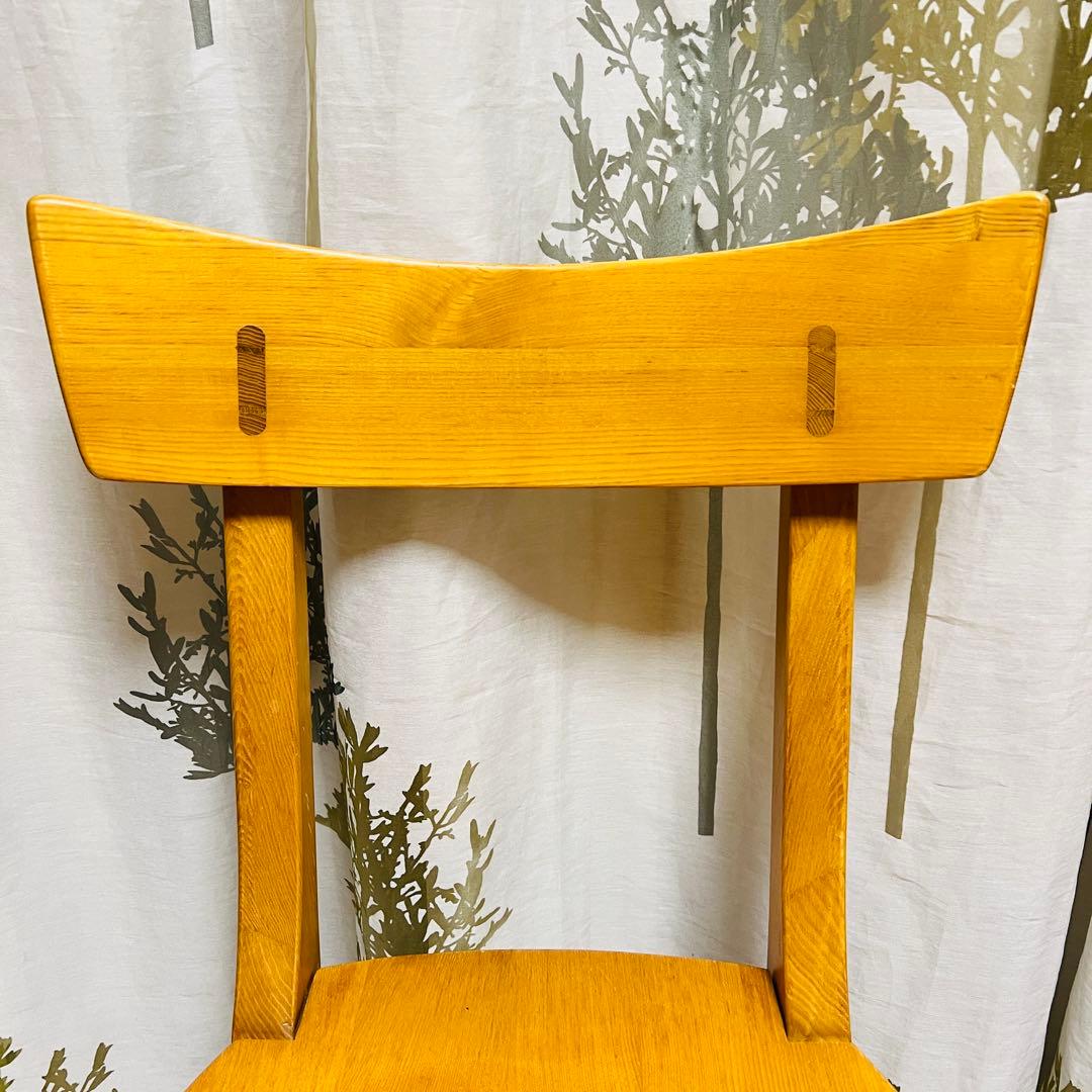 【天然木】木製ダイニングチェア 2脚セット