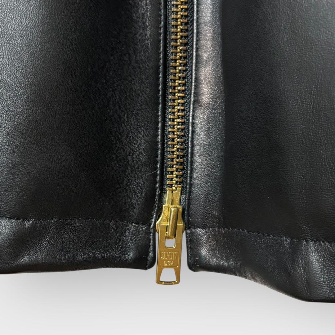 Schott レザースポーツジャケット L 黒