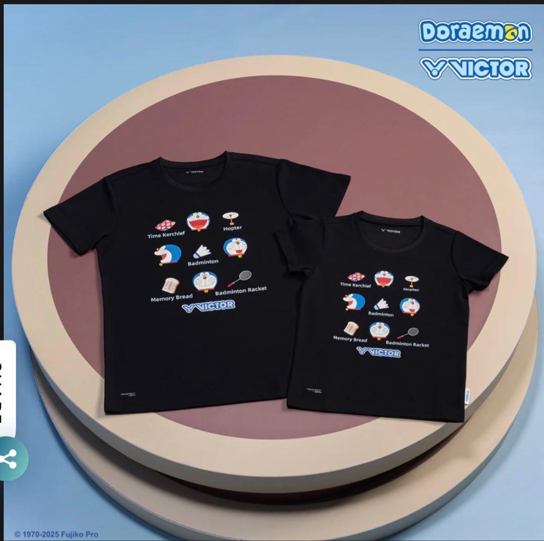 VICTOR ドラえもん バドミントンシャツ Mサイズ