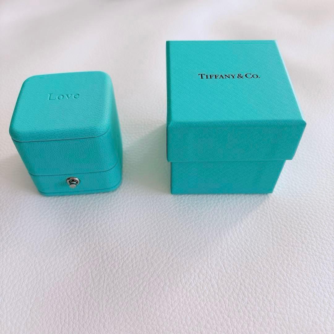 極美品ティファニーリング フルール・ド・リスPt950プラチナダイヤ4P 13号