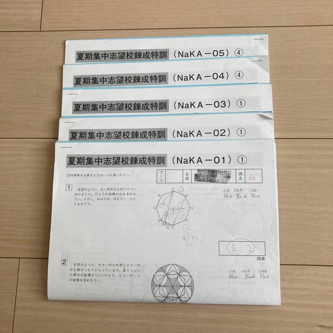 2025年組　サピックス　開成　夏期　志望校別