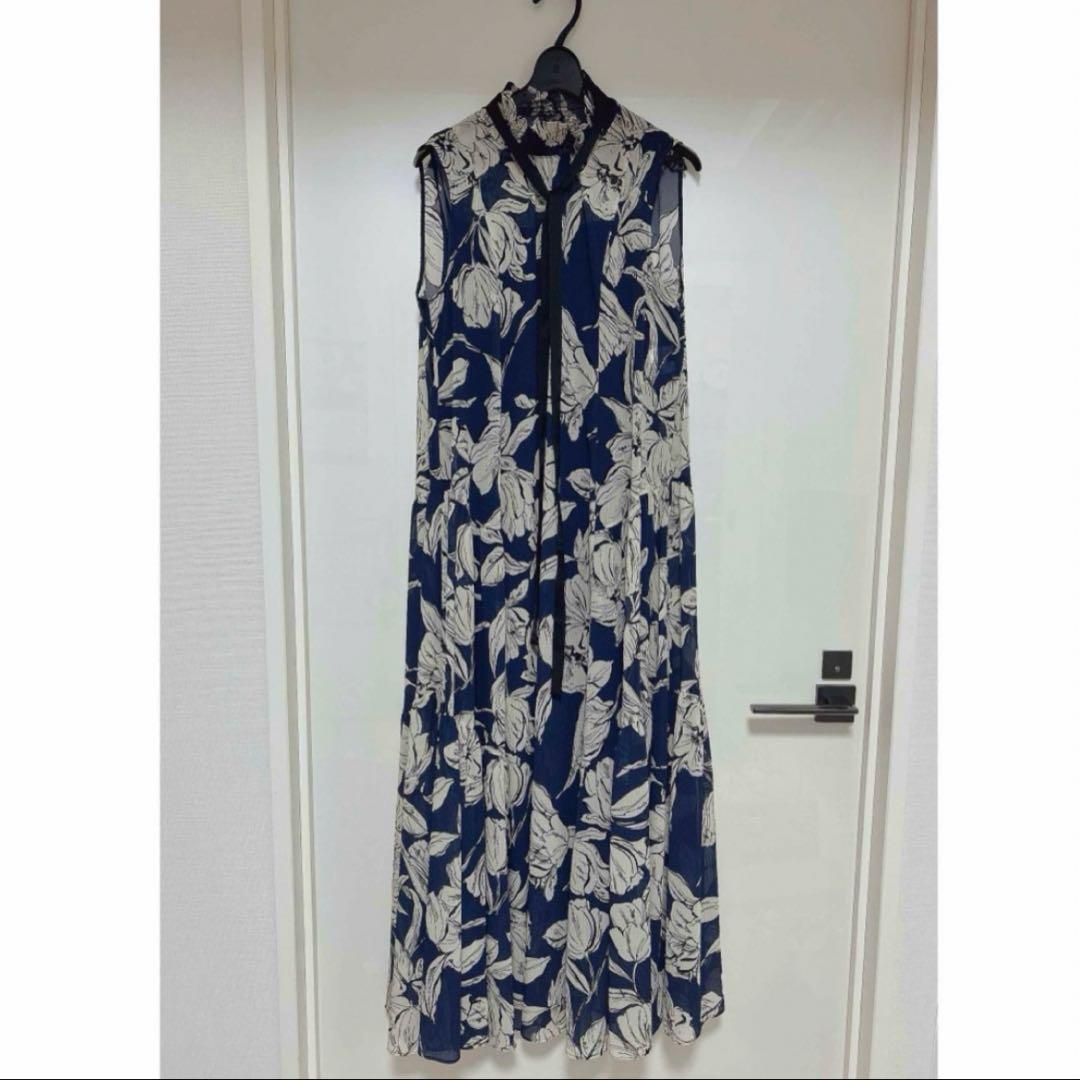 アルアバイル　ルルウィルビー 楊柳シアーフラワープリントワンピース