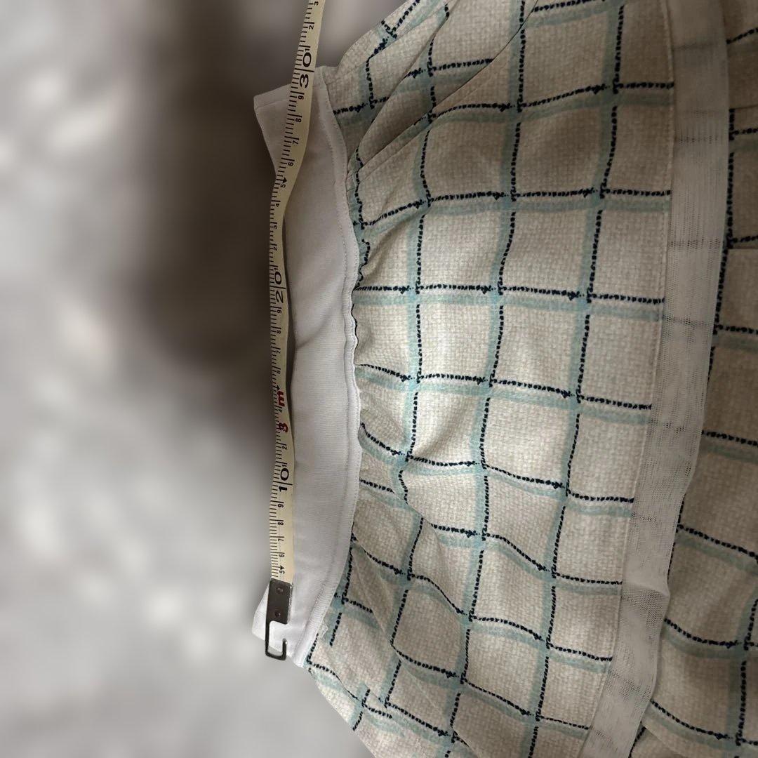 バボラ　セットアップ ホワイト/グリーン チェック