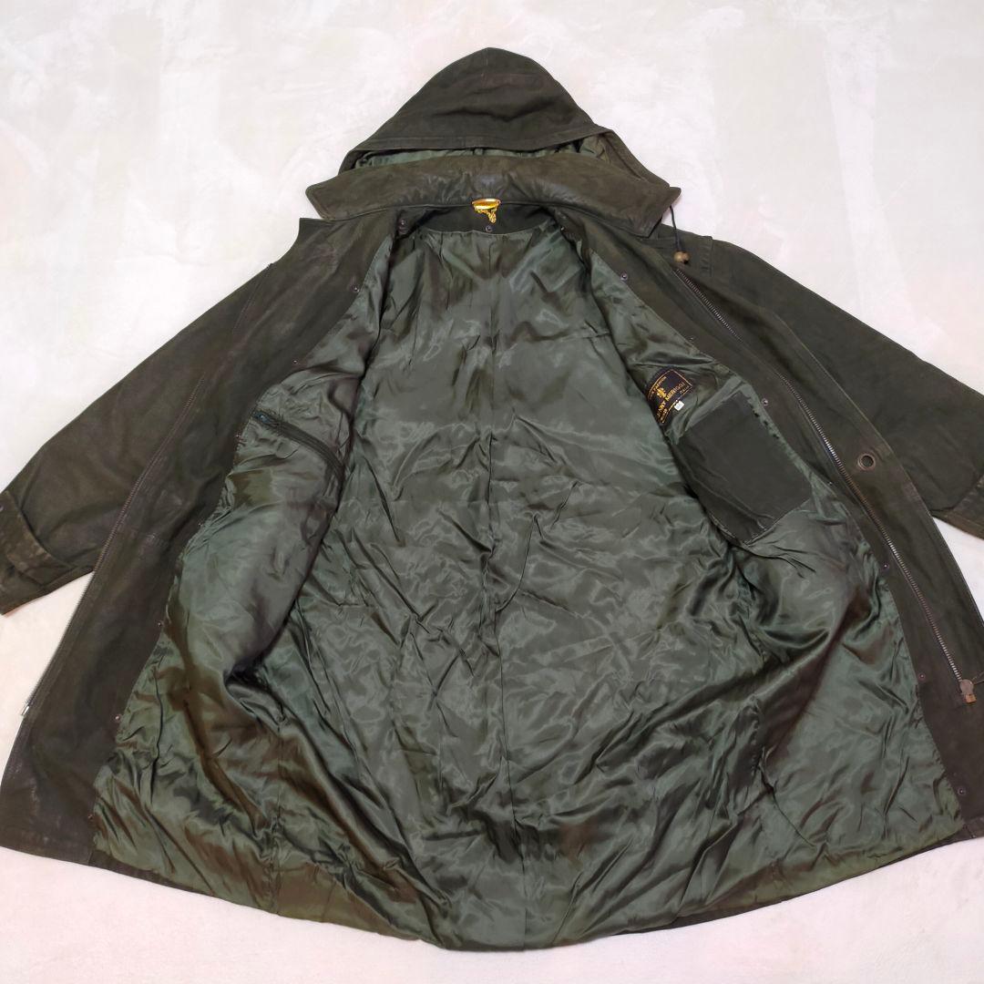 80S 90S　イタリア製　ユーロヴィンテージ　48　オールレザー　モッズコート