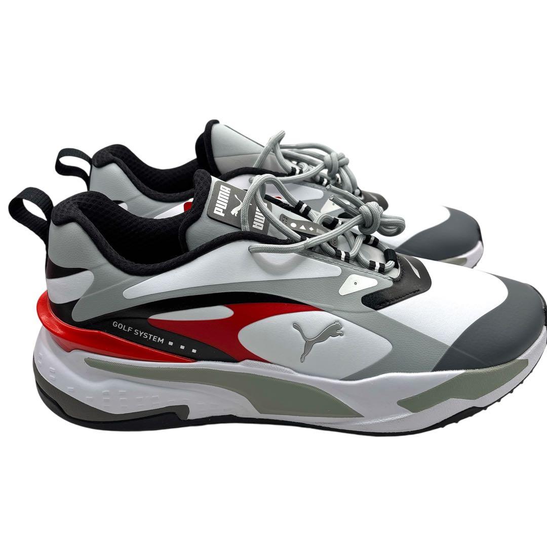 PUMA ゴルフシューズ GSファスト 27cm 白赤 新品