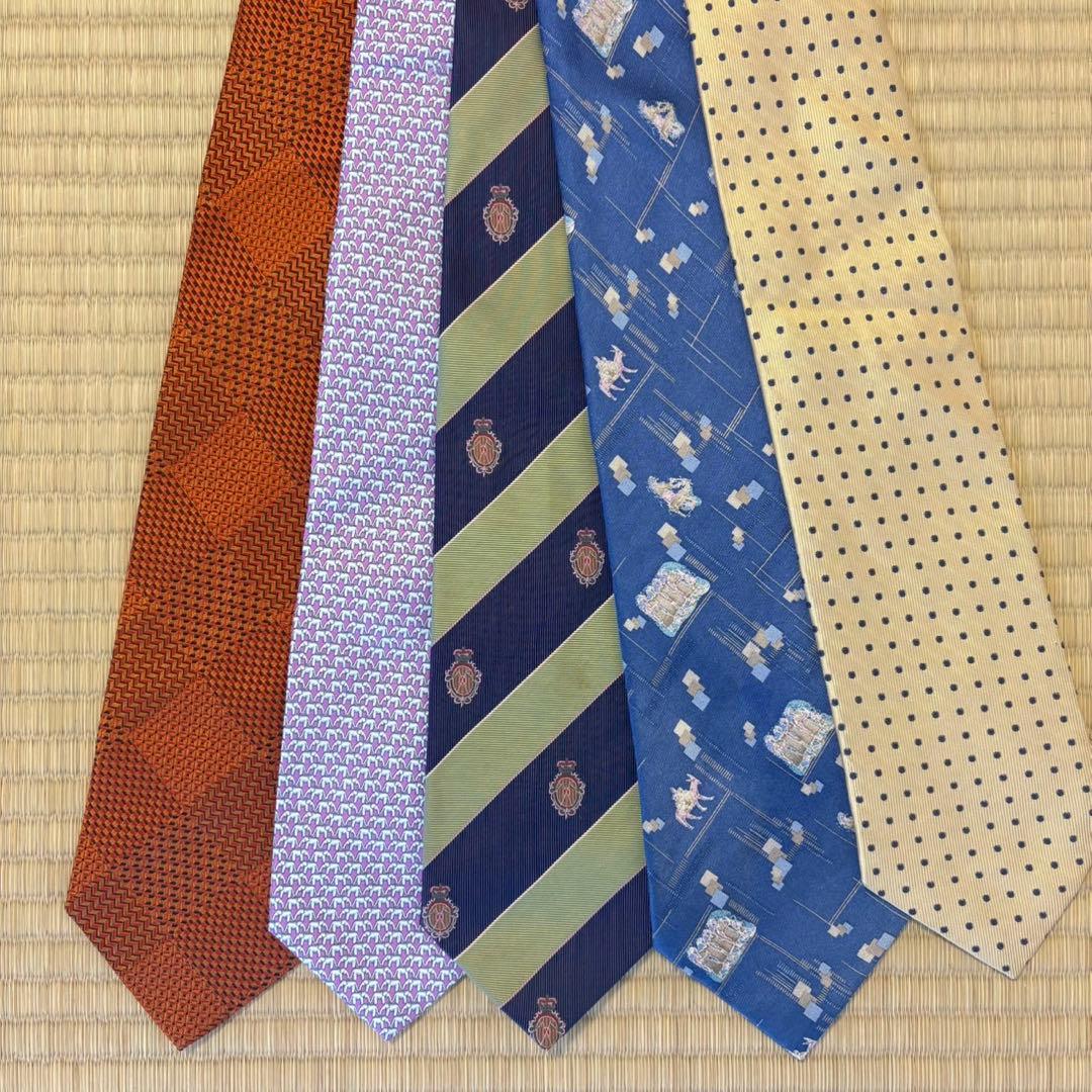 ハイブランドネクタイ 50本セット 全てシルク グッチ エルメス まとめ売り