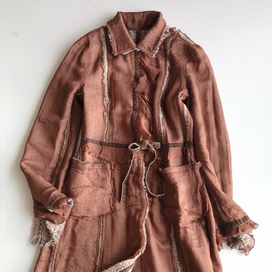 アルベルタフェレッティ　コート　ツイード　リバーシブル