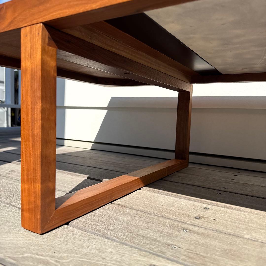 美品 Organic Modernism 大理石ウォールナット センターテーブル