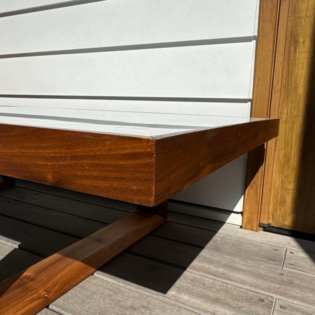 美品 Organic Modernism 大理石ウォールナット センターテーブル