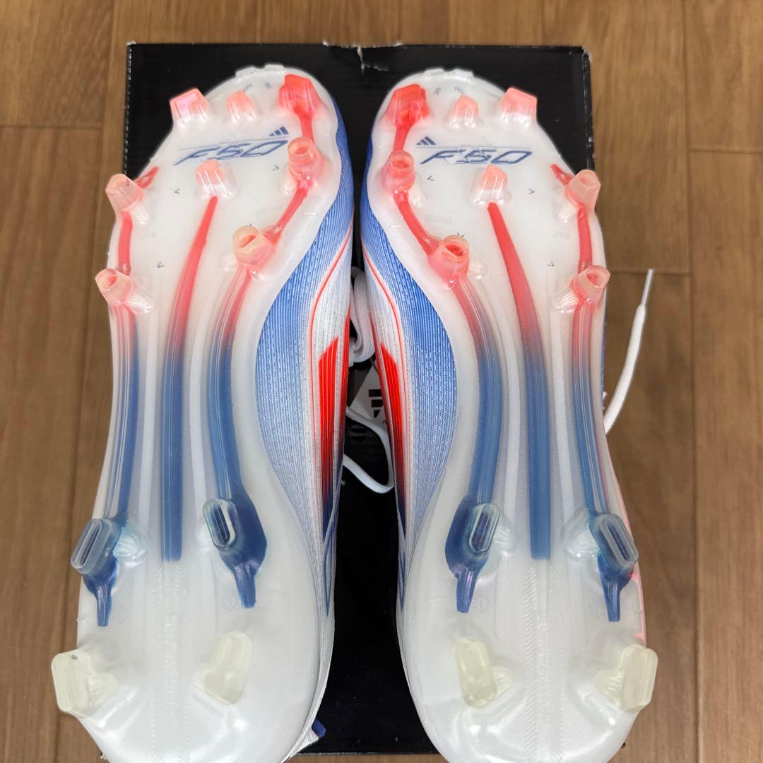 F50 サッカーシューズ ホワイト/ブルー/オレンジ