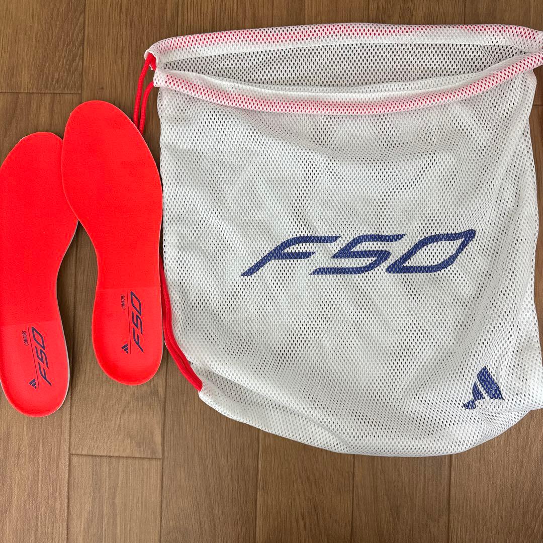 F50 サッカーシューズ ホワイト/ブルー/オレンジ