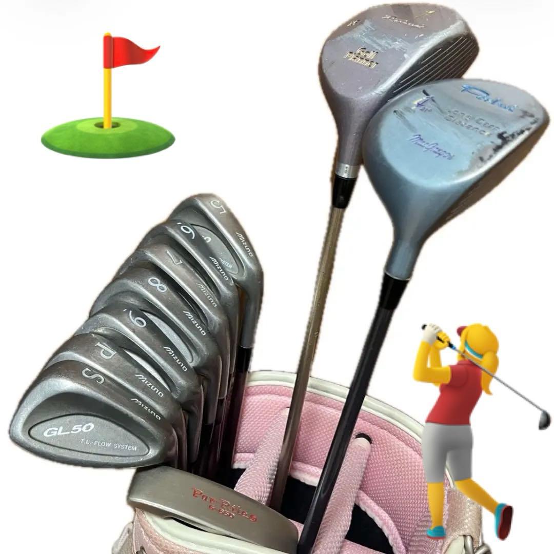 【MIZUNO】♡レディース♡ゴルフクラブ10本セット NIKEクラブケース 女