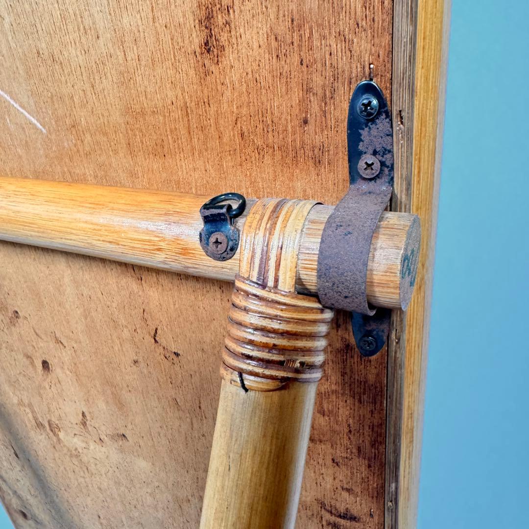 【送料無料】全身鏡　ラタン　籐　スタンドミラー　壁掛け　姿見