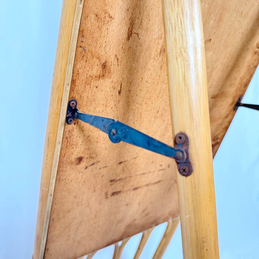 【送料無料】全身鏡　ラタン　籐　スタンドミラー　壁掛け　姿見