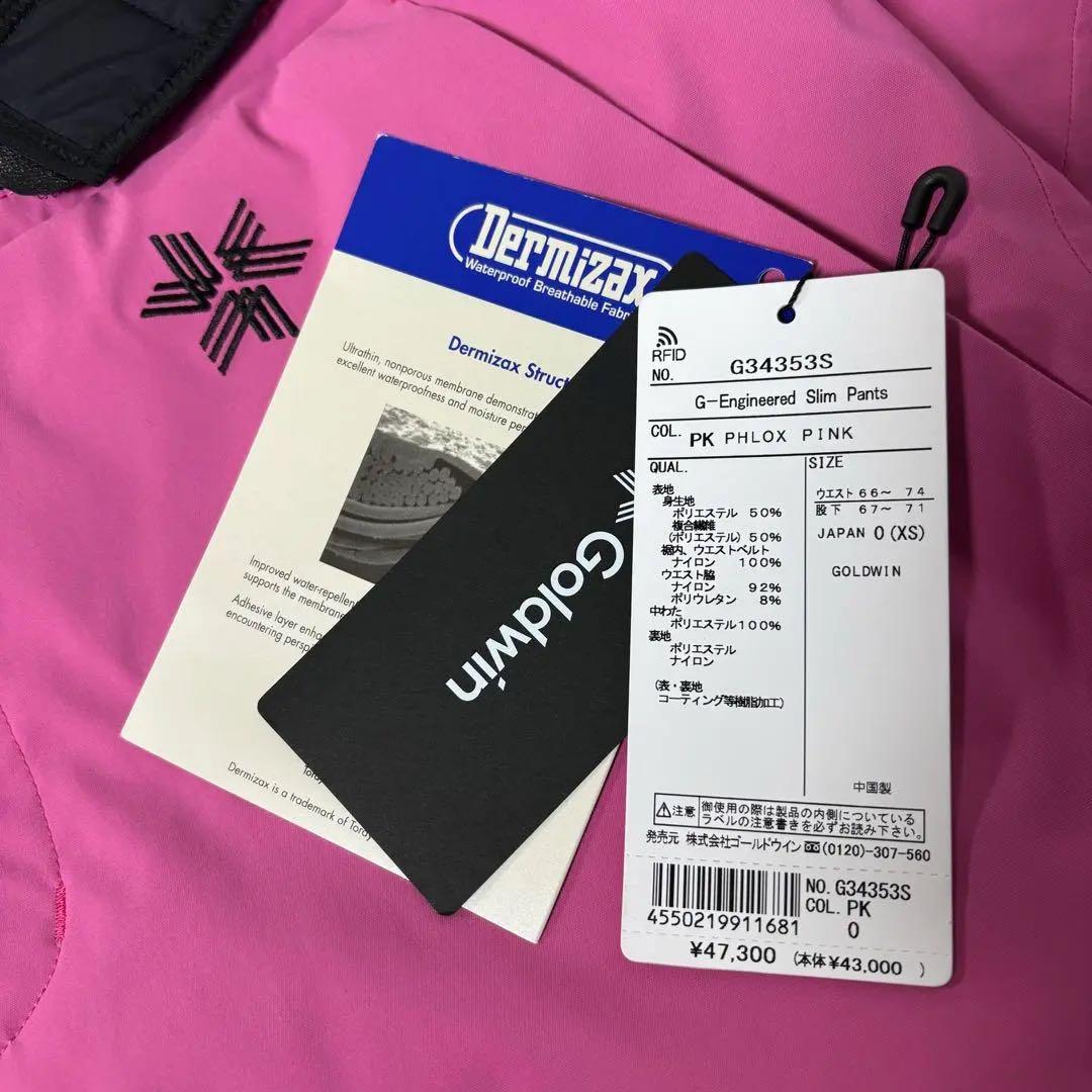 ゴールドウィン G-エンジニアード スリム パンツ フロックス ピンク XS 0