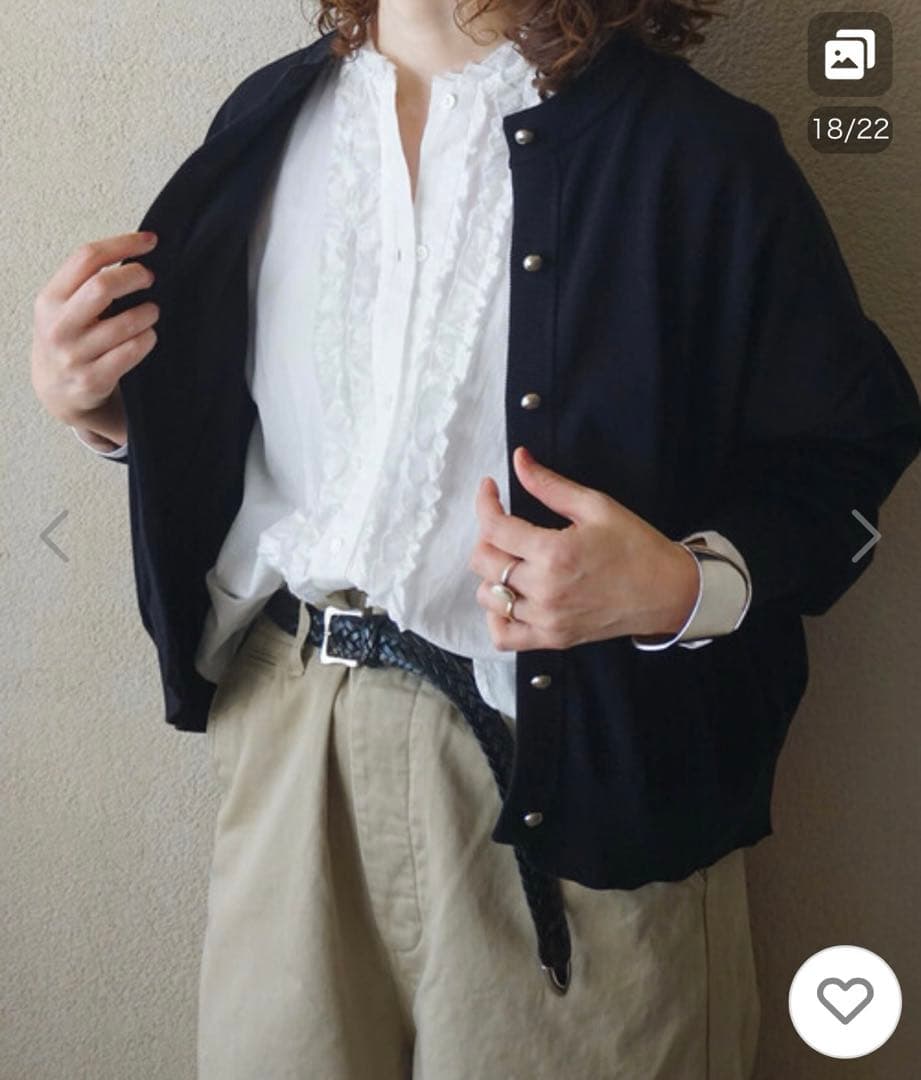 ワッシャーフリルブラウス　白　即完売　予約購入　ジャーナルスタンダードラックス