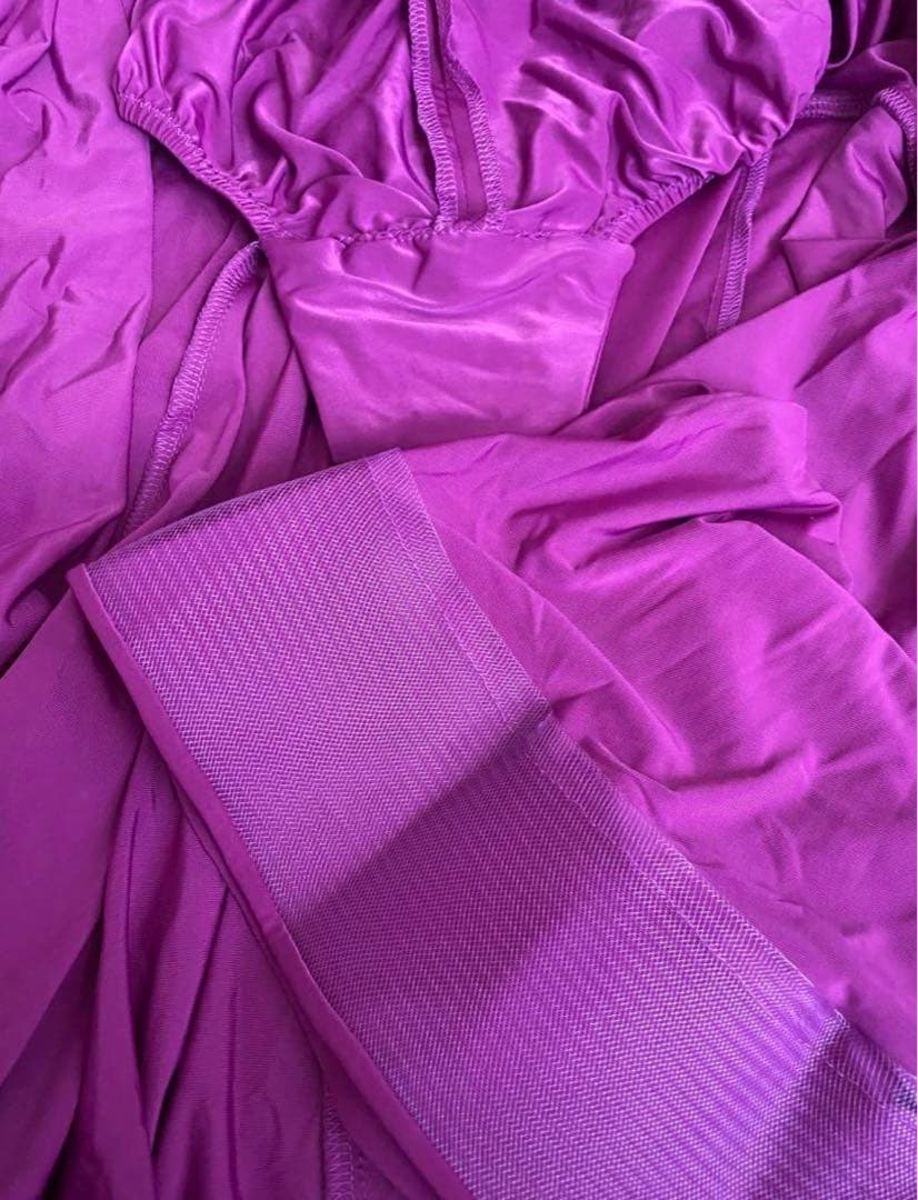 社交ダンス ドレス スタンダード 赤紫 試着のみ ほぼ未使用品 ストーン付き