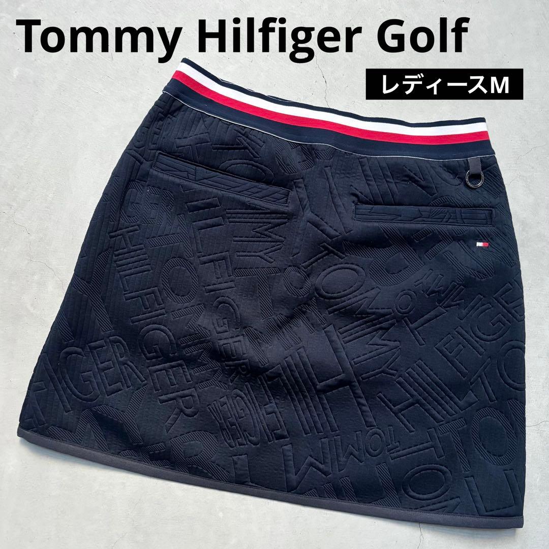   Golf ストレッチスカート 立体ロゴ 総柄 M