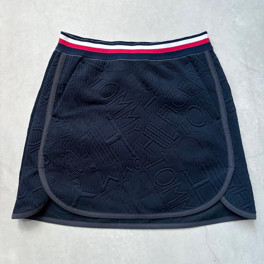   Golf ストレッチスカート 立体ロゴ 総柄 M