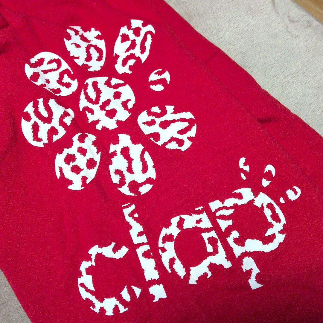 クラップ clap スウェットパンツ レオパード柄 赤 リラックスパンツ