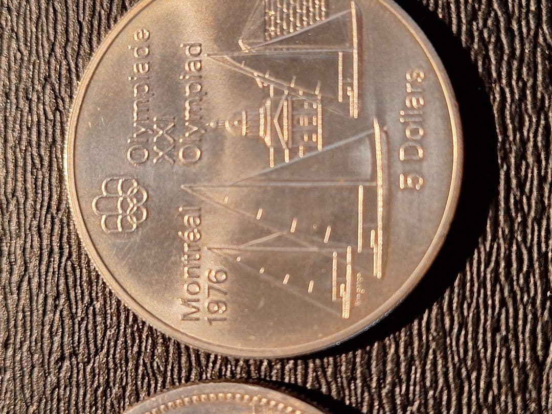 カナダモントリオール1976年５ドル銀貨 カナダ1965年dollar 銀貨