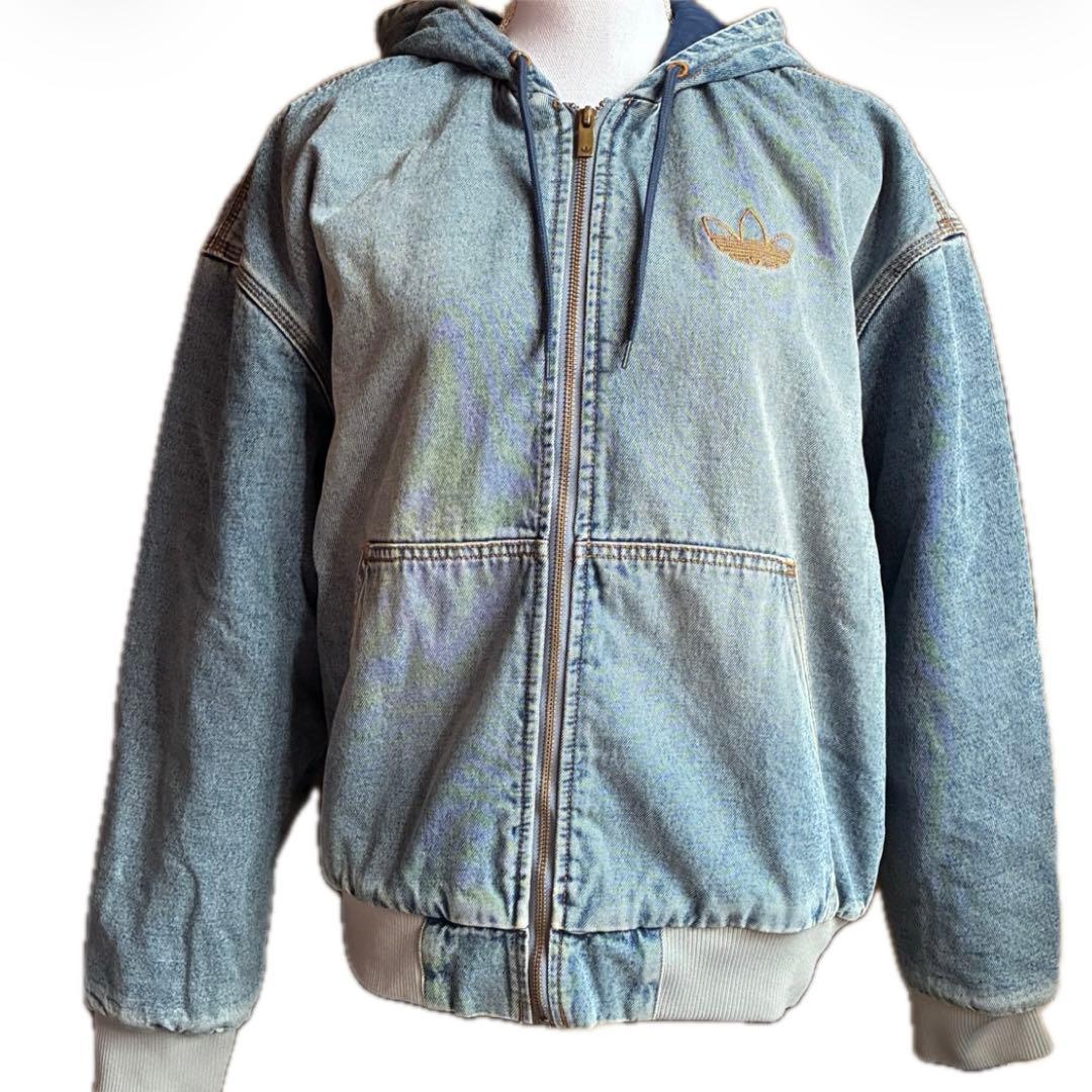 新品未使用　正規品　adidas デニム ジャケット　パーカー　ブルー　Sサイズ