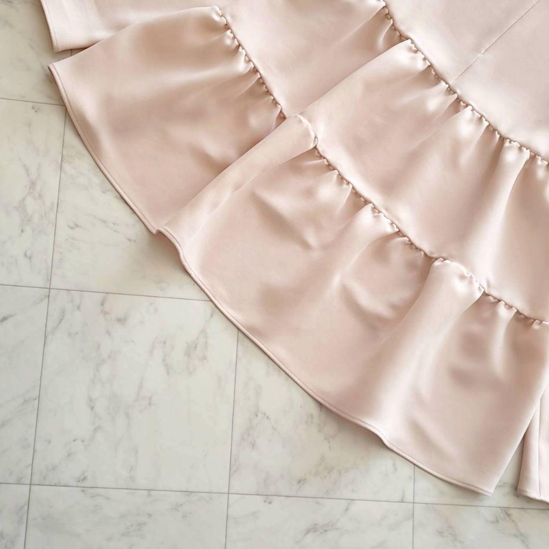 レアカラー ヨーコチャン バックティアード 長袖 ブラウス ピンク