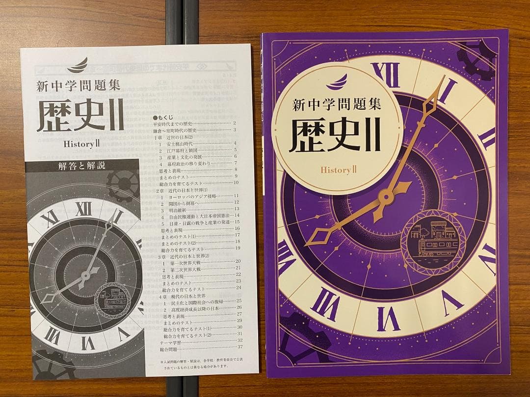 【新品/解答付】新中学問題集 標準編 歴史Ⅰ・Ⅱ 地理Ⅰ・Ⅱ 4冊セット