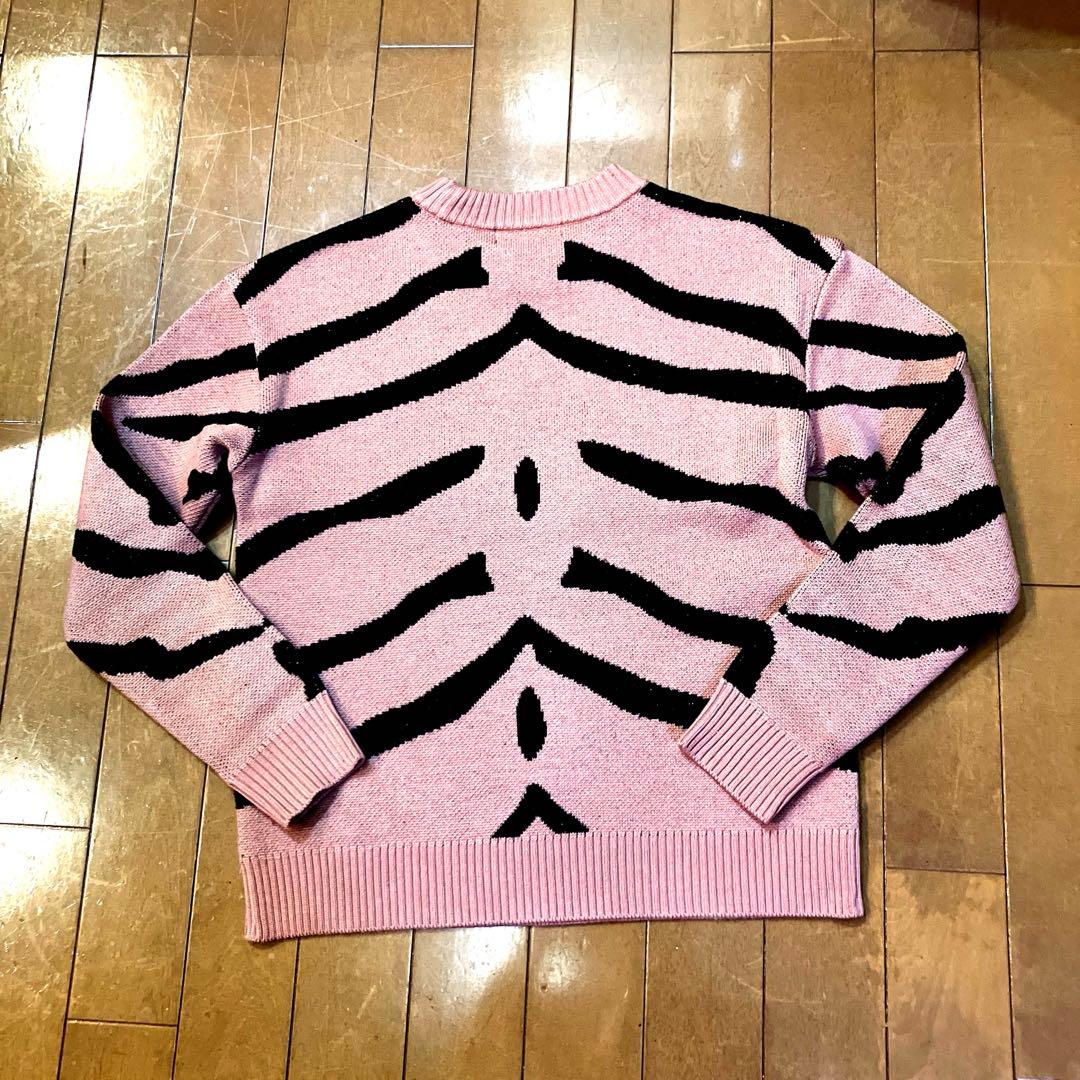 美品　マークアンドロナ トラ模様 ニットセーター レディース