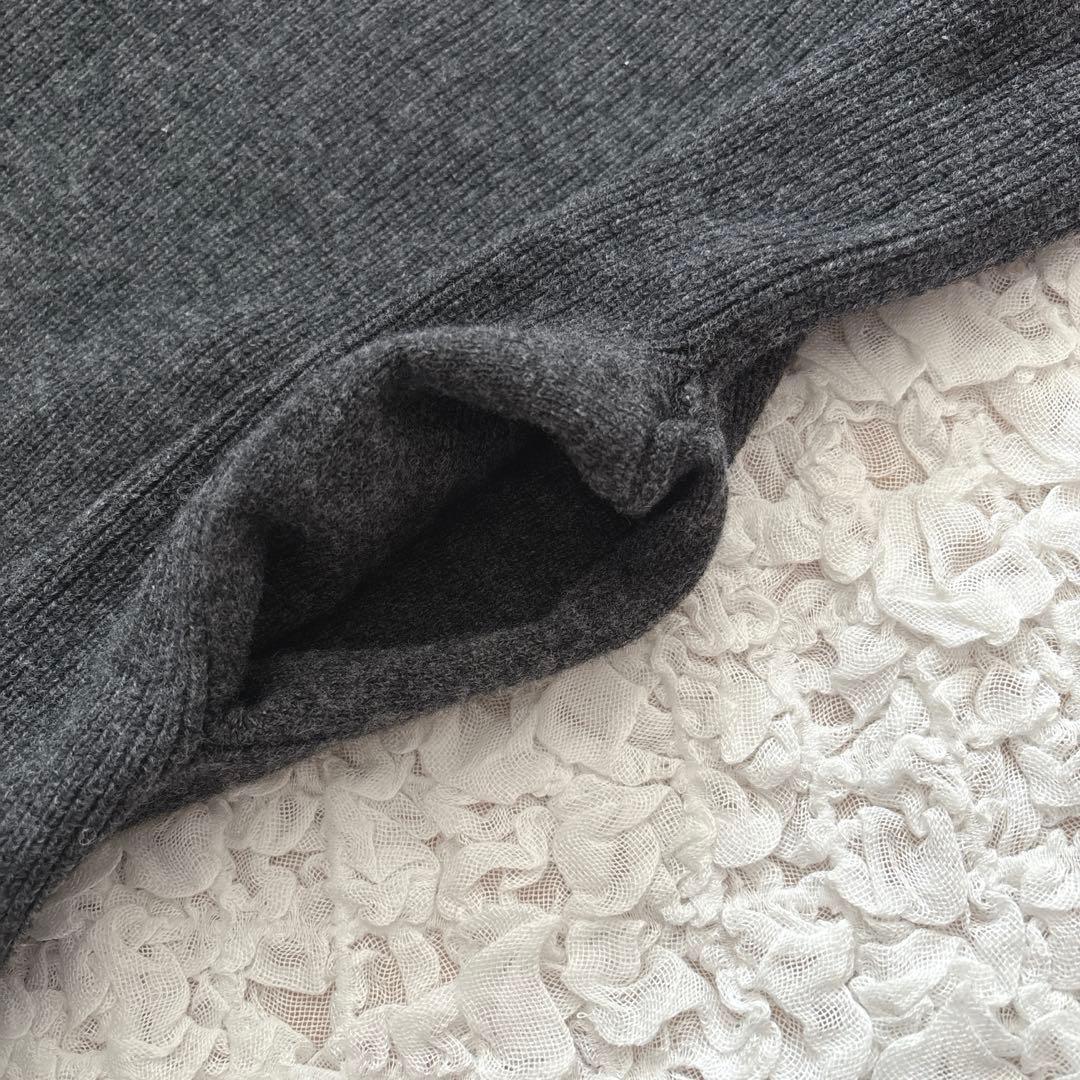 シロワン様　エヴァムエヴァ　ウール畦ロングベスト　wool 100%