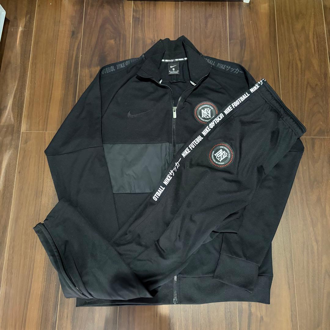 【美品】Nike FCブラック ジップアップ上下セット XLサイズ