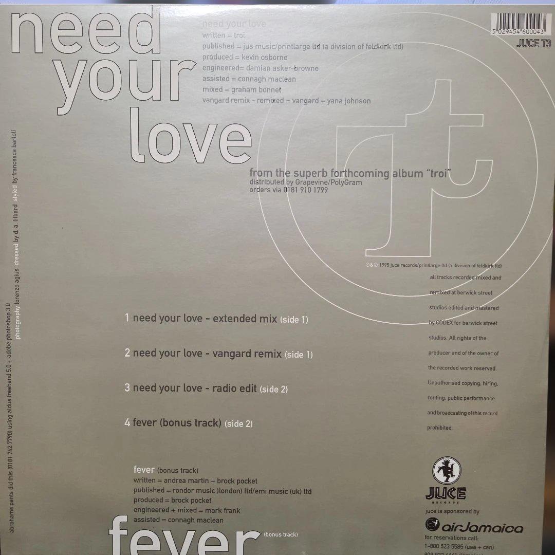 Troi – Need Your Love 未使用品