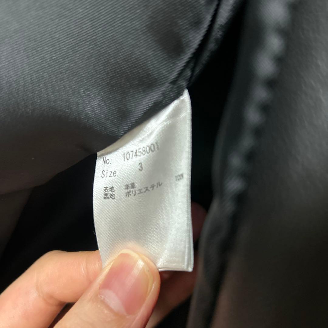 STUDIOUS レザージャケット シングルライダース ノーカラー 羊革　3