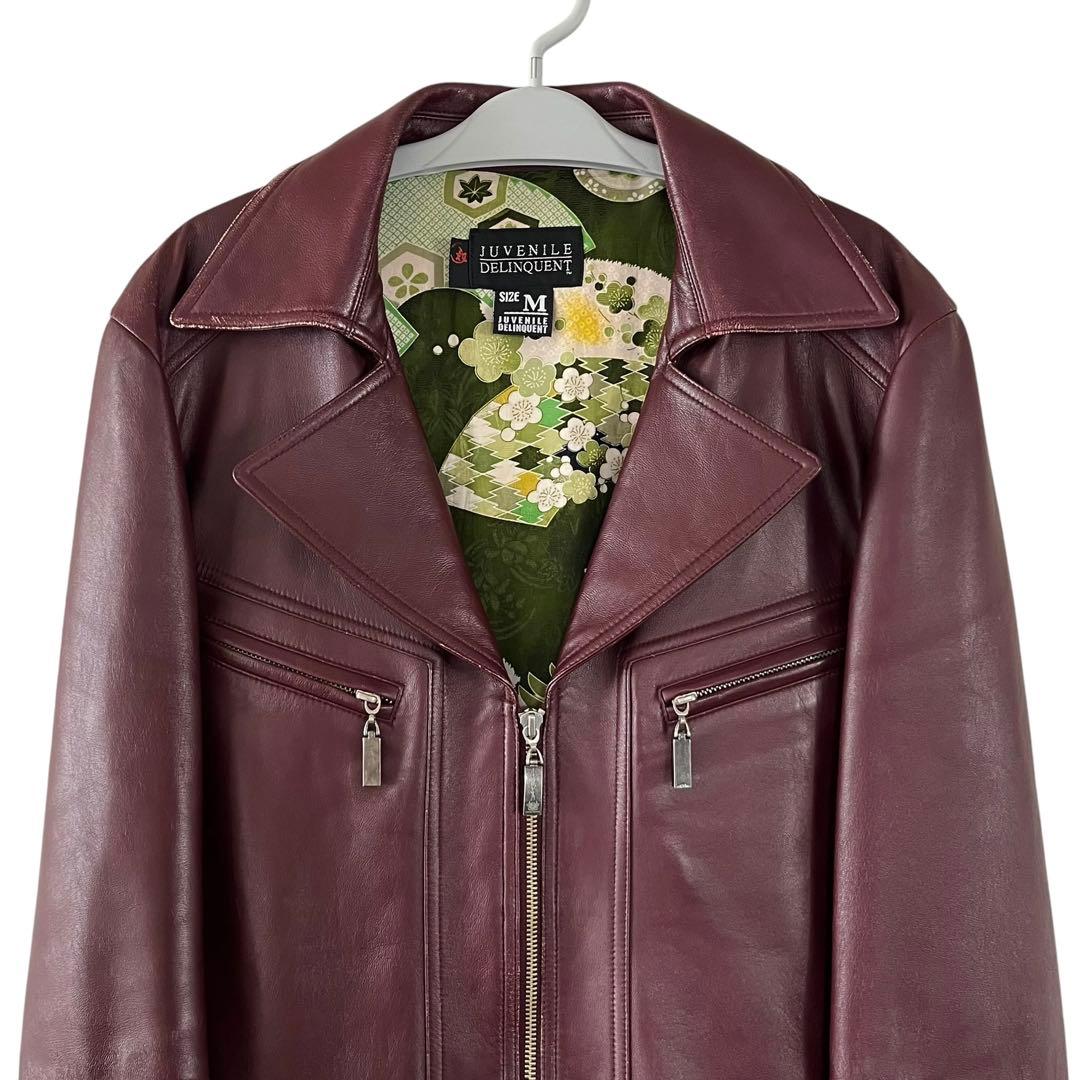 00s JUVENILE DELINQUENT 和柄裏地 レザージャケット 羊革