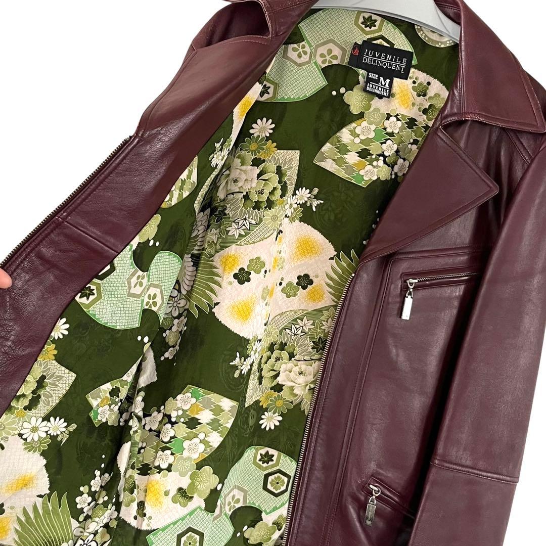 00s JUVENILE DELINQUENT 和柄裏地 レザージャケット 羊革