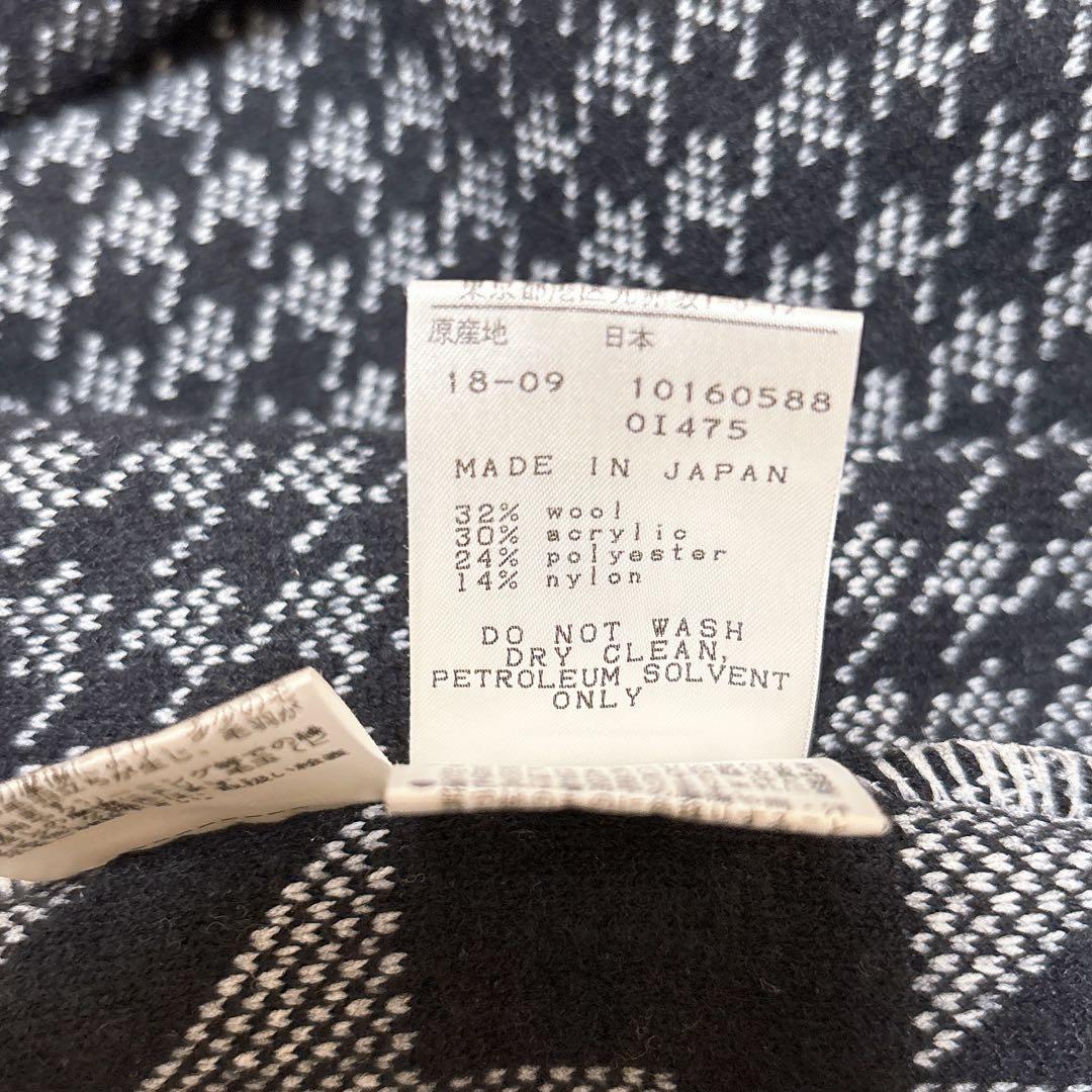 PEARLYGATES パーリーゲイツ 千鳥格子切替ニット 白黒 0 ゴルフ