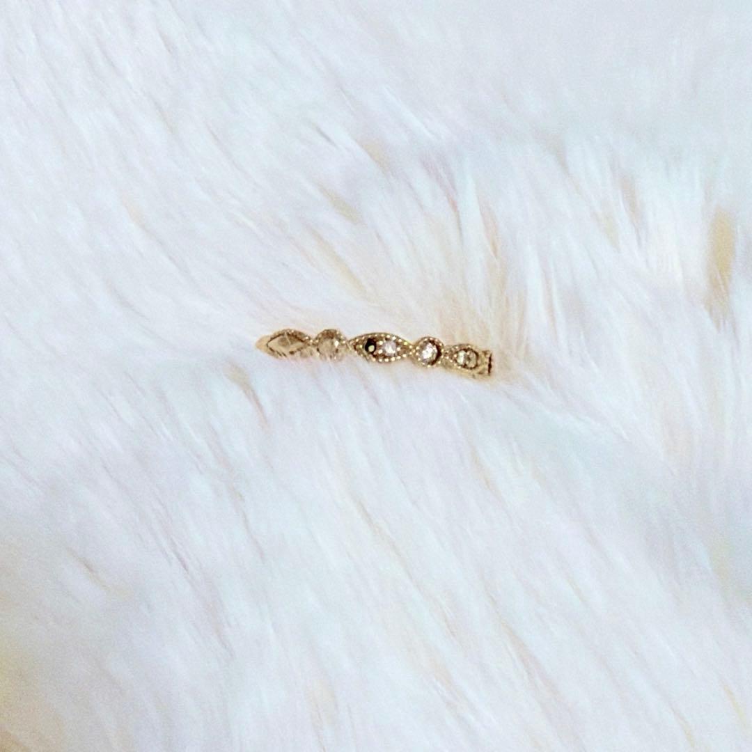 難あり) 組曲ジュエリー k10イエローゴールド ダイヤモンド リング #7