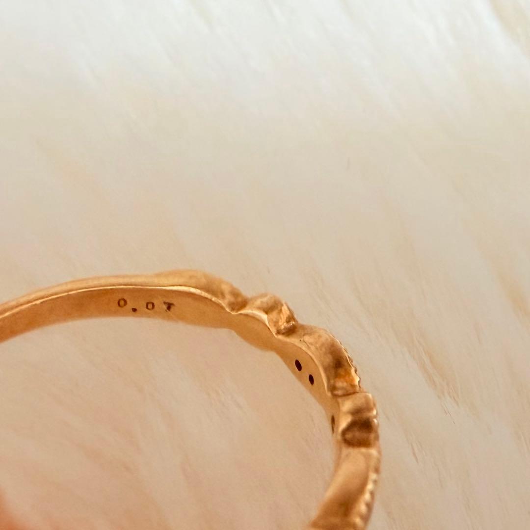 難あり) 組曲ジュエリー k10イエローゴールド ダイヤモンド リング #7