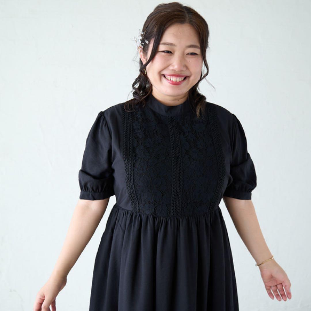 POPO✰美品モリノガッコウ 【大きいサイズ】レースが可愛半袖フォーマル