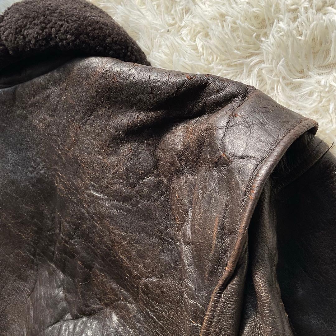 人気✨AVIREX レザージャケット　M 本革　G-1 ブラウン　ボア　2way