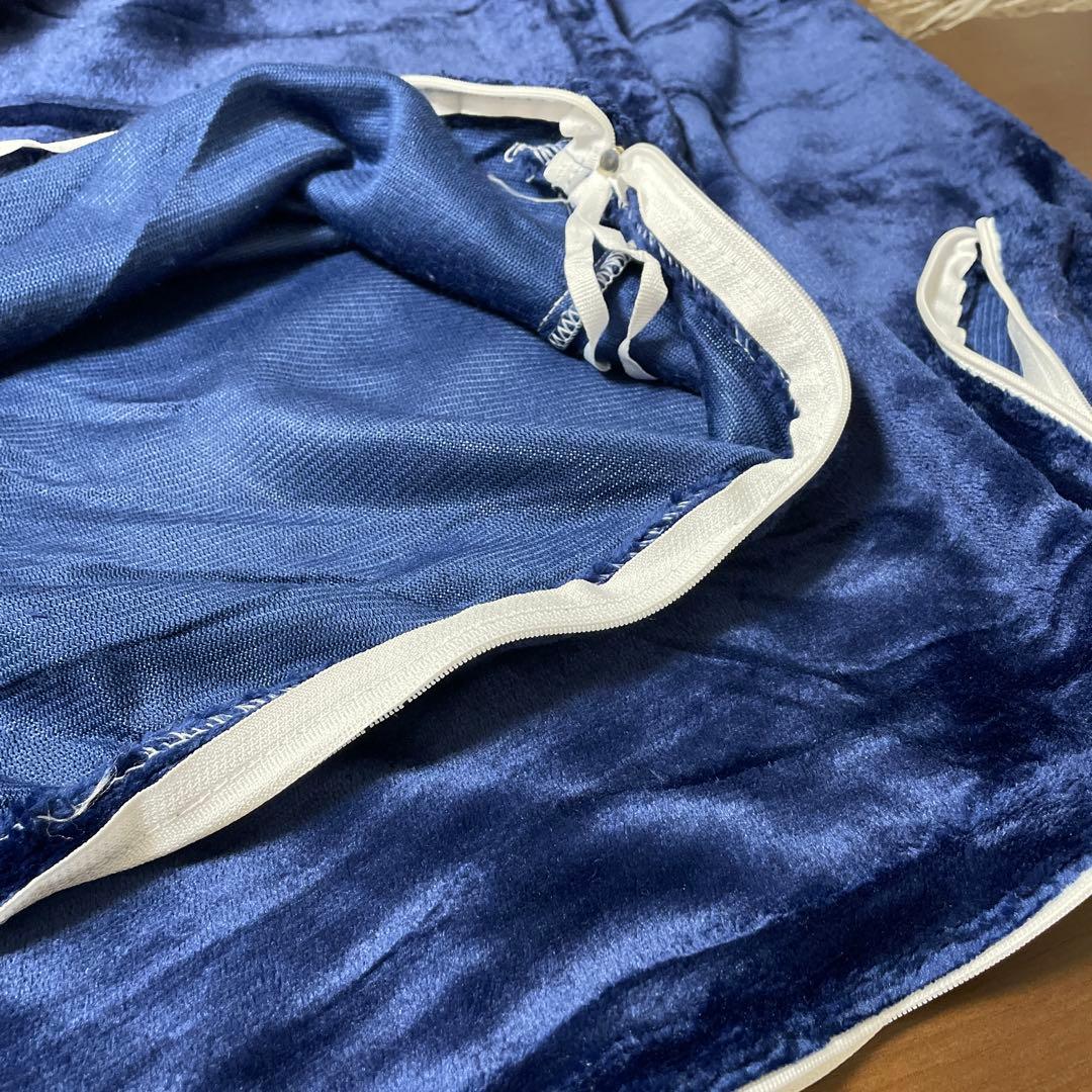 掛け布団カバー 寝具カバー ファスナー仕様 セミダブル ブルー