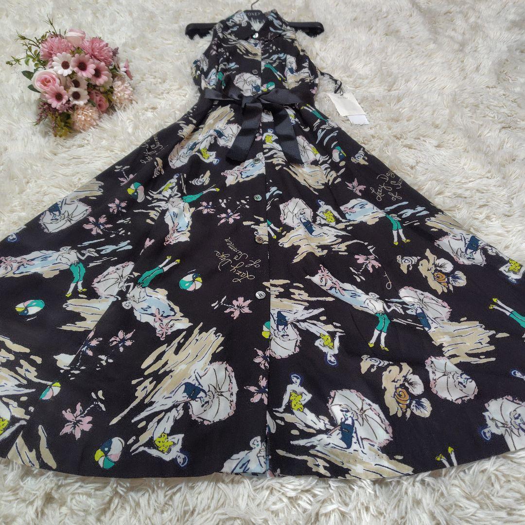 【タグ付き♡訳アリ】グレースコンチネンタル　バックコンシャスプリントワンピース