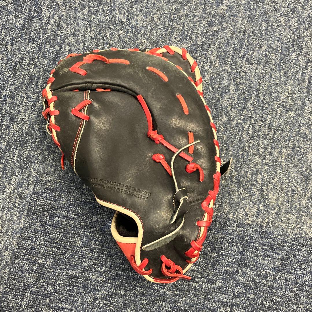 Mizuno 軟式グローブ 黒/赤ファーストミット