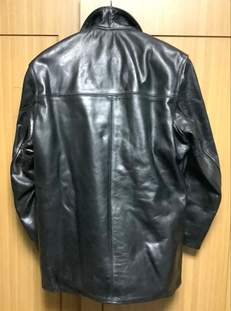 [希少] Aero Leather 黒ステアハイド バーンストーマー 本革 34