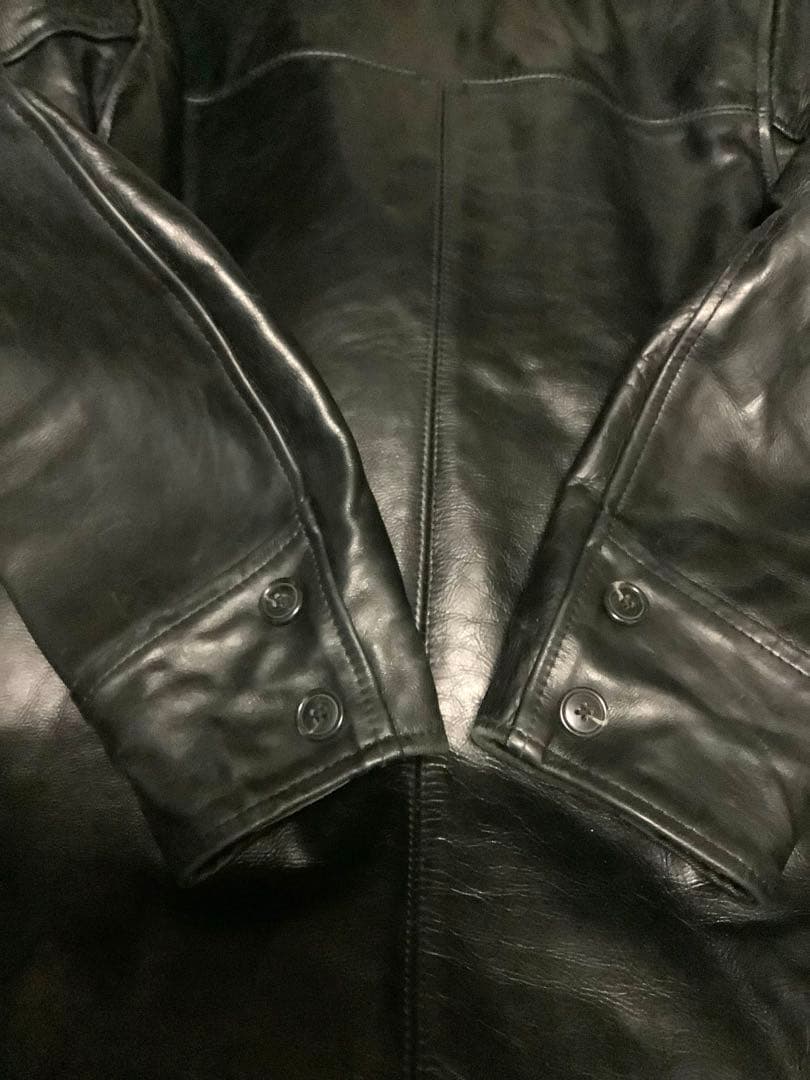 [希少] Aero Leather 黒ステアハイド バーンストーマー 本革 34